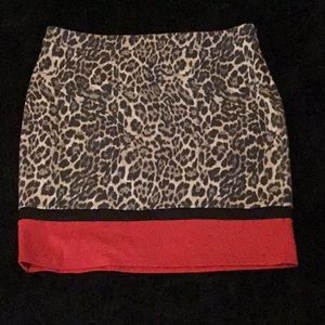 Women’s leopard print skirt